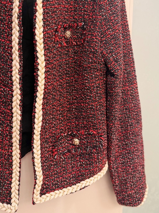 Jealous Tomato Red/Black/Cream Blazer - Picture 3 of 5